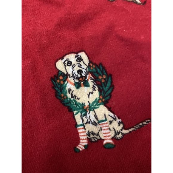 Old Navy Flannel Pajama Pant Sleep Lounge Red Holiday Pets Cotton 2XL 34" Inseam - Picture 14 of 16